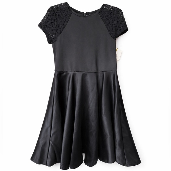 Calvin Klein Other - NWT Calvin Klein Girl’s Dress black satin size 14.5